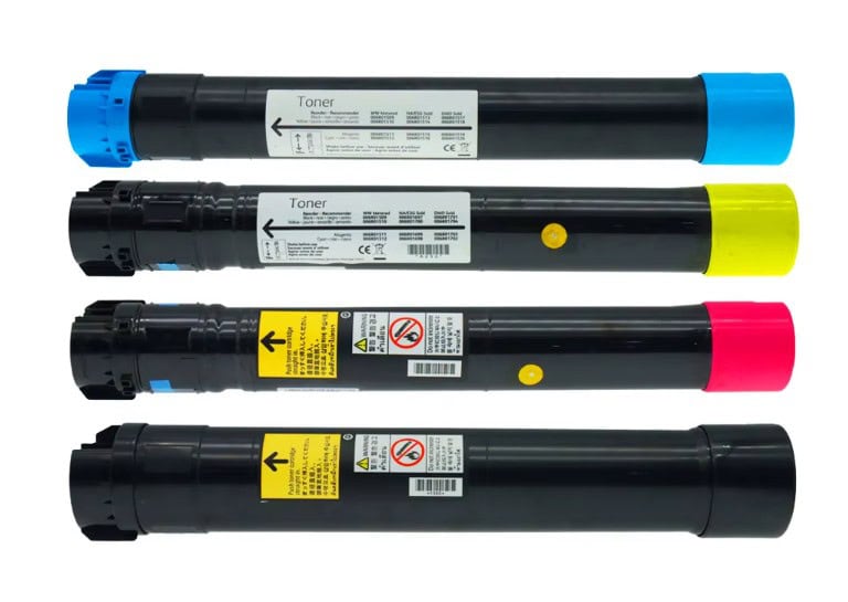 Sada tonerových kaziet pre tlačiareň Xerox C7030 CMYK.