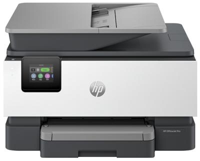 Tlačiareň HP OfficeJet Pro s moderným dizajnom a dotykovým ovládaním.